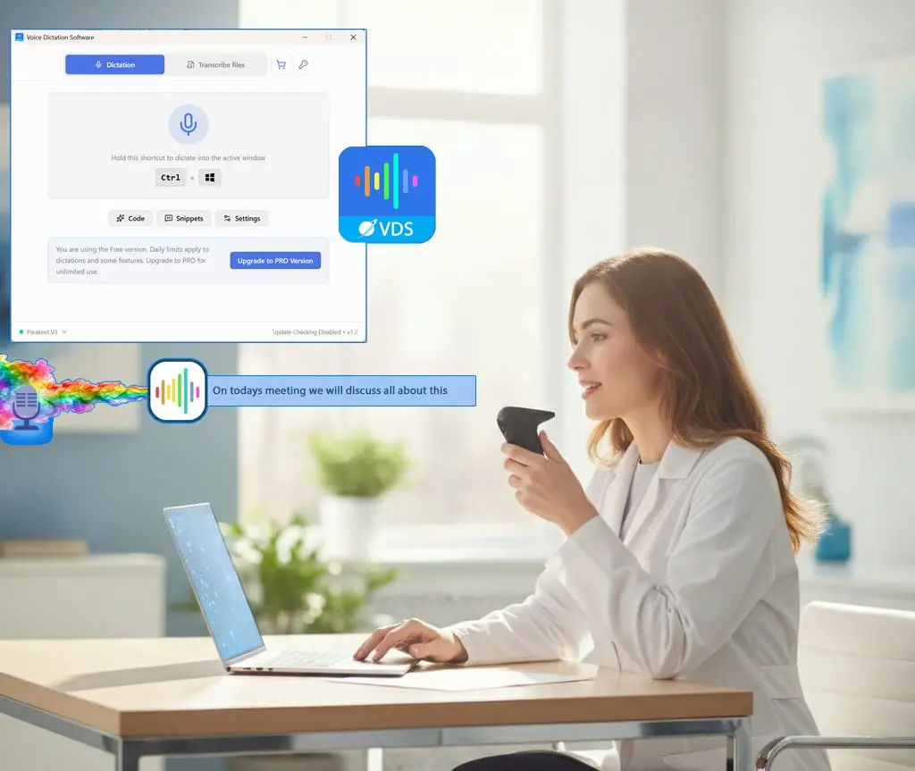 SayOnce - Voice Dictation Software Snímek obrazovky.