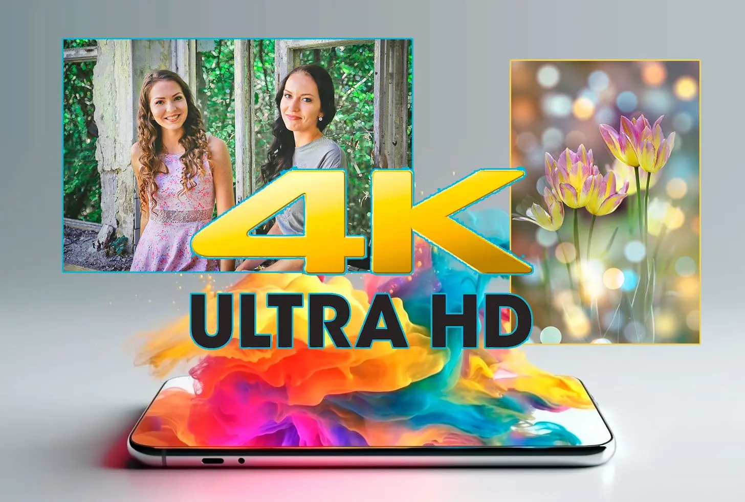 Konverze fotografie do Ultra HD kvality na telefonu..