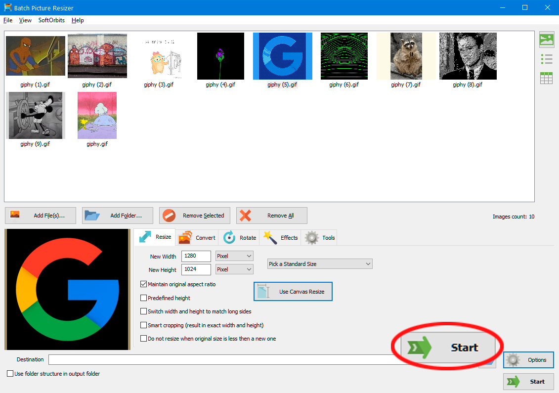 Ukládání oříznutých gifů.