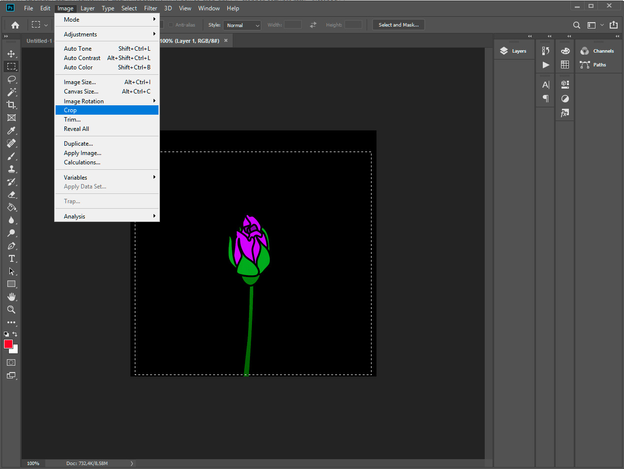 Ořezávání GIFů ve Photoshopu.