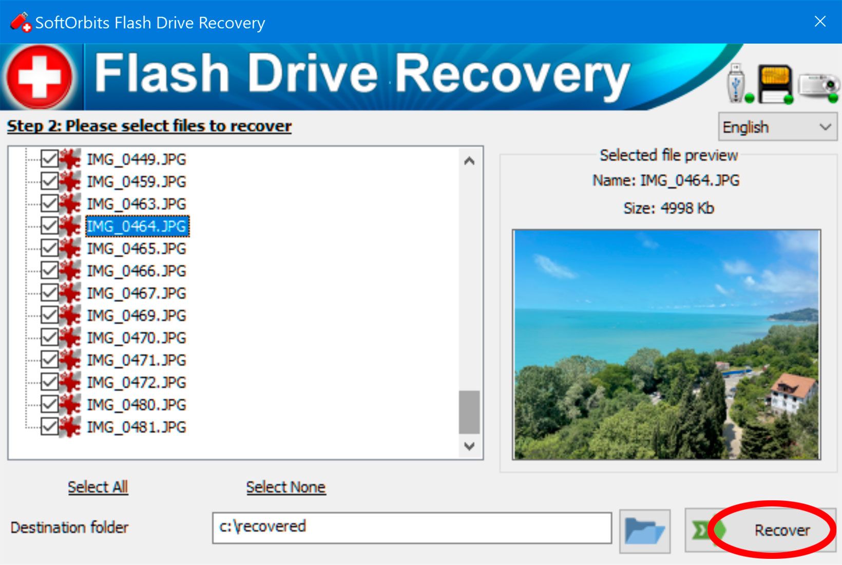 Obnovit soubory z flash disku..