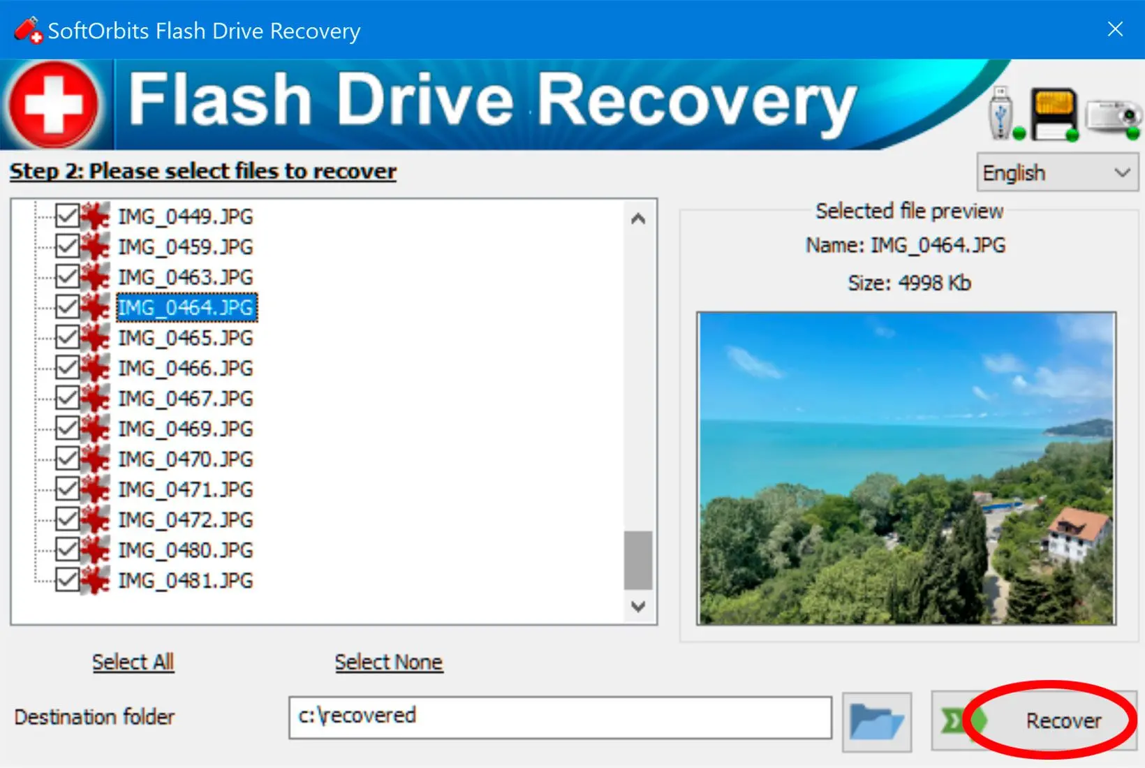 Obnovit soubory z flash disku..