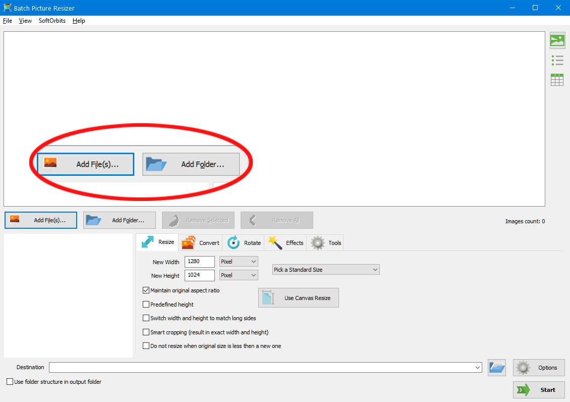 Přidat obrázky pro rychlou změnu velikosti.