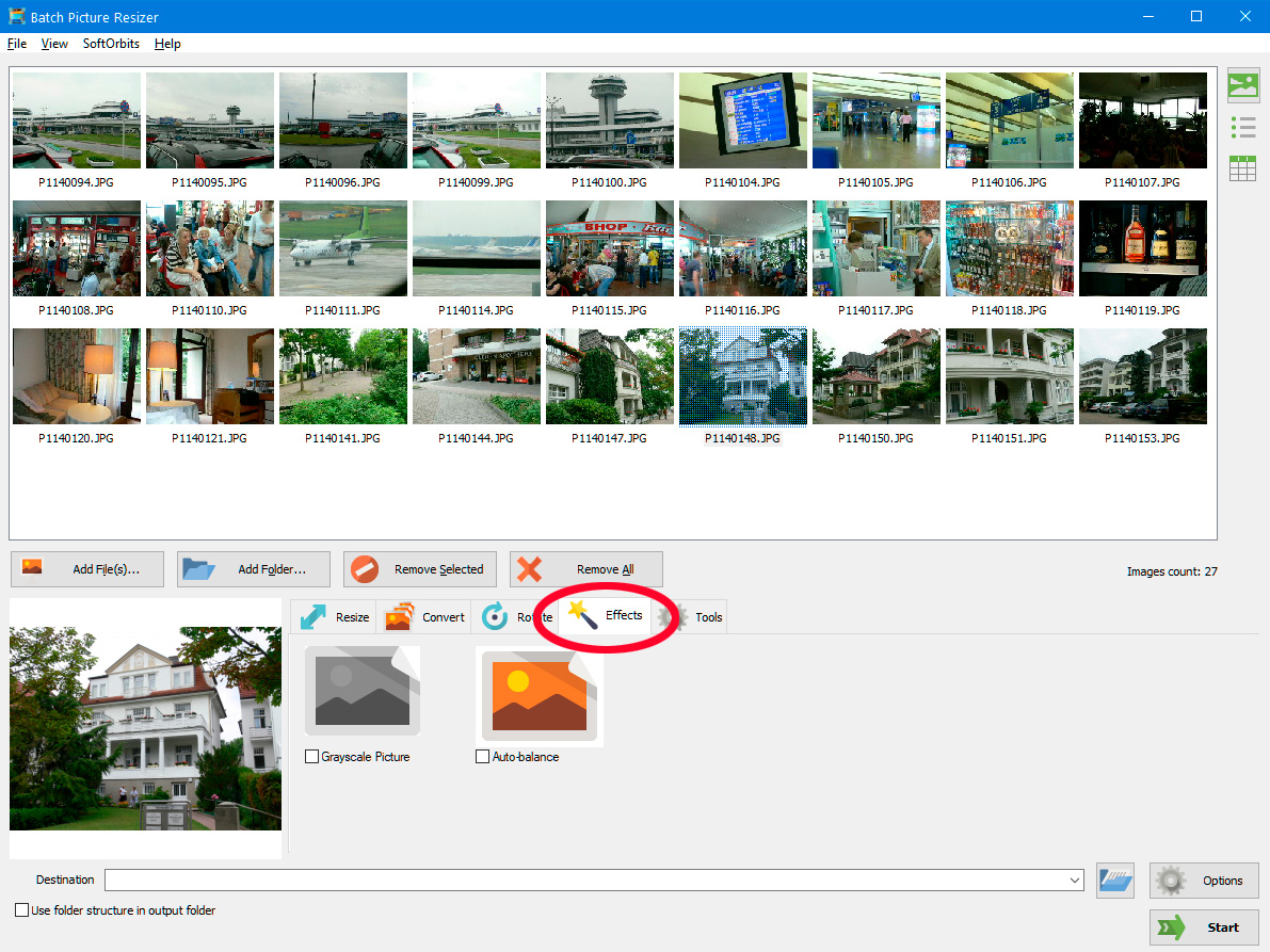 Nastavit další efekty.