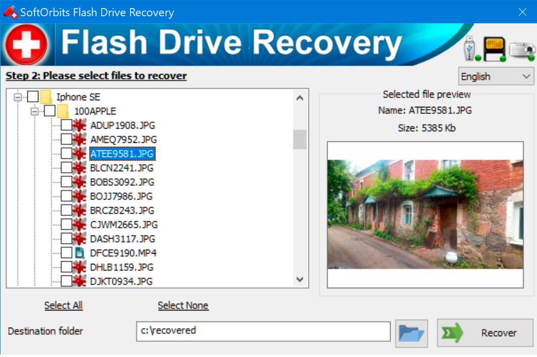 Nalezení smazaných souborů na paměťové kartě náhled.