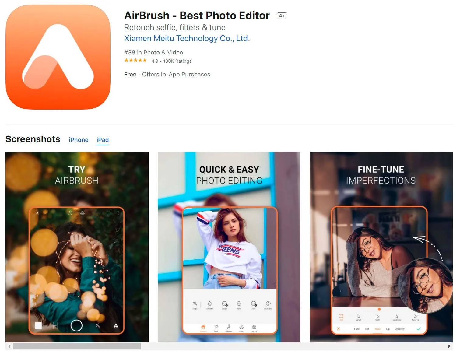 Airbrush na AppStore..