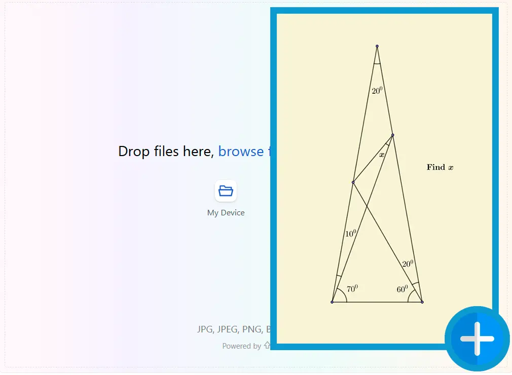 Nahrajte obrázek problému.