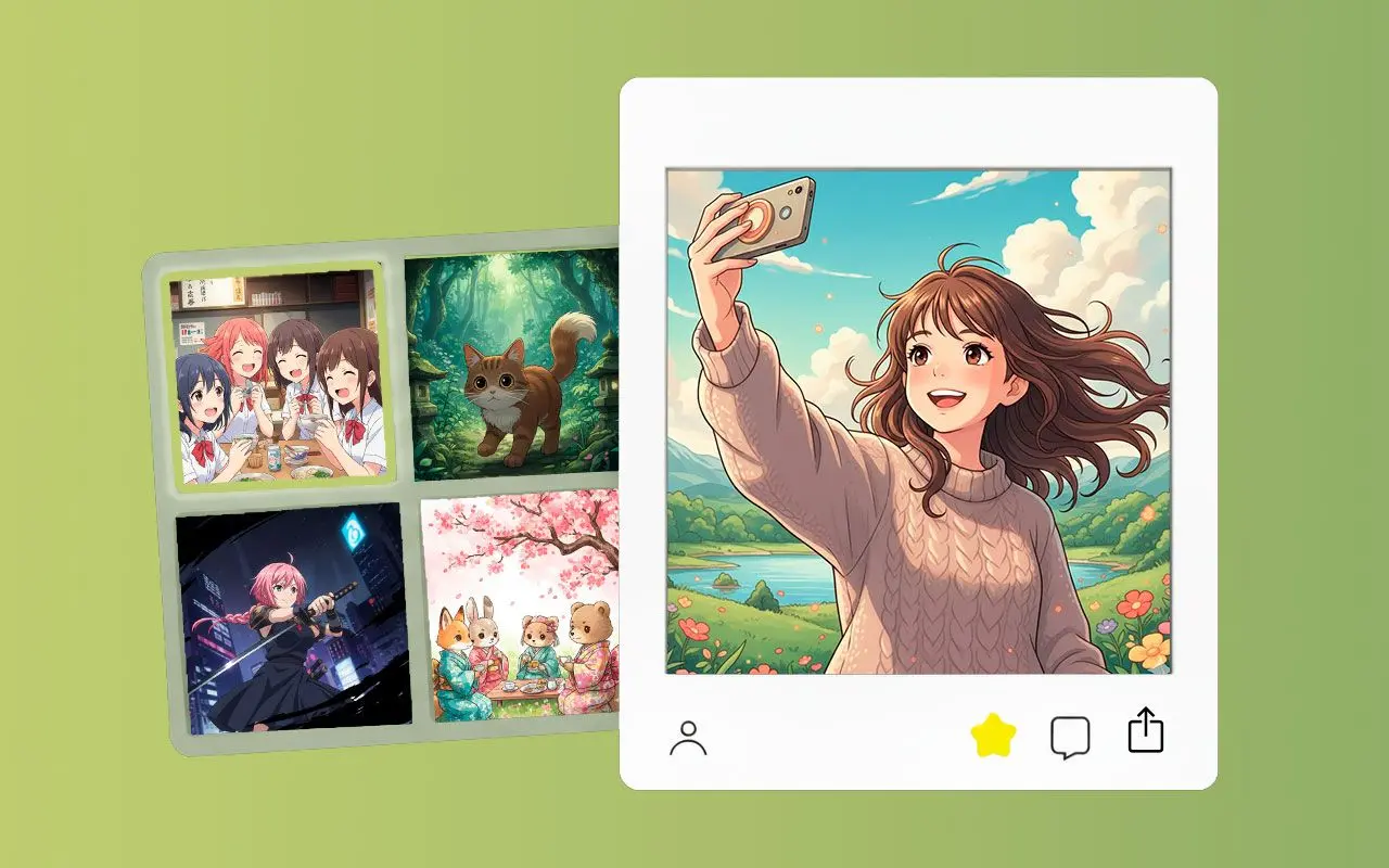 Vytvořte cokoliv si dokážete představit: Vytvořte anime fotografie.