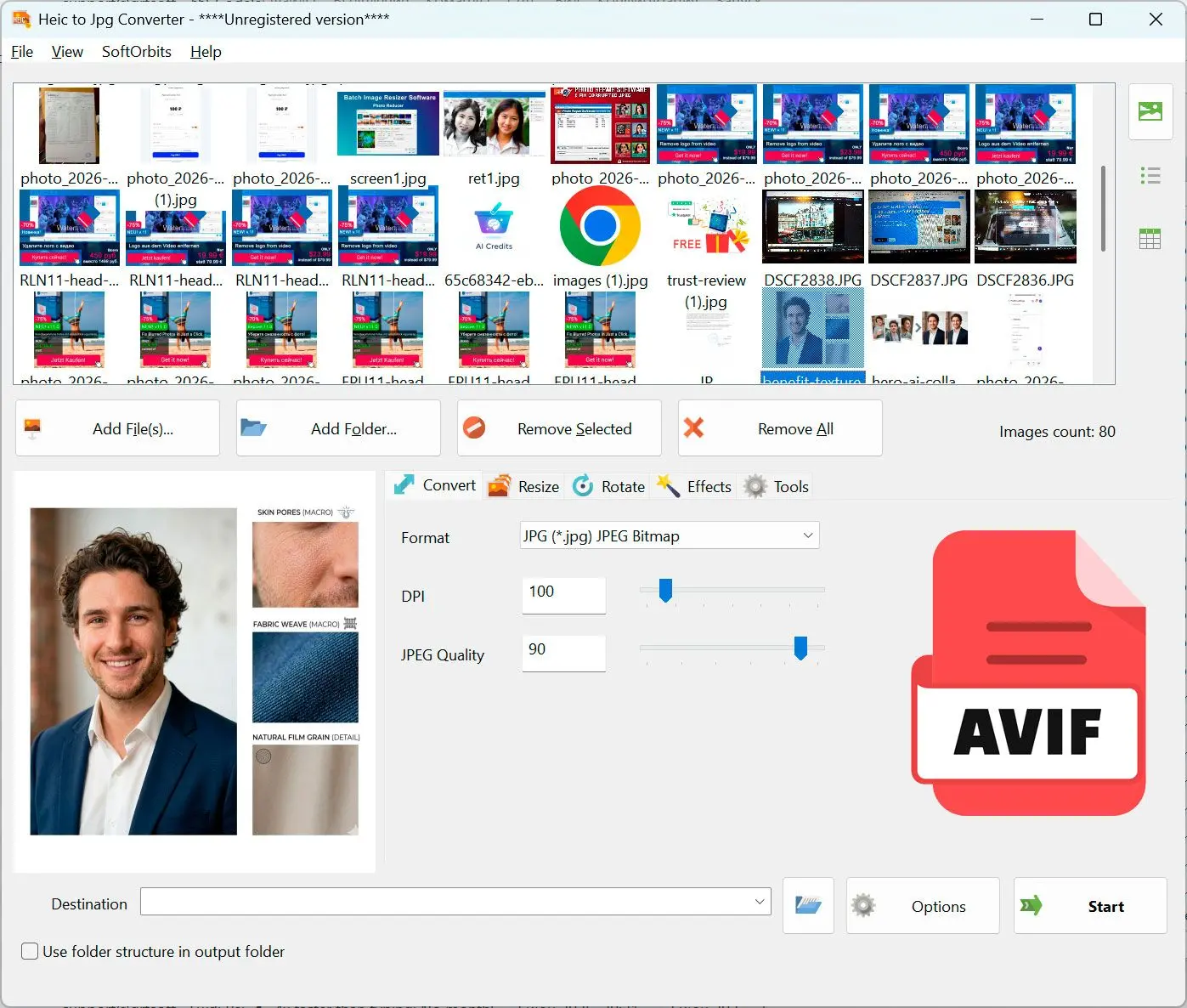 HEIC to JPG Converter Snímek obrazovky.