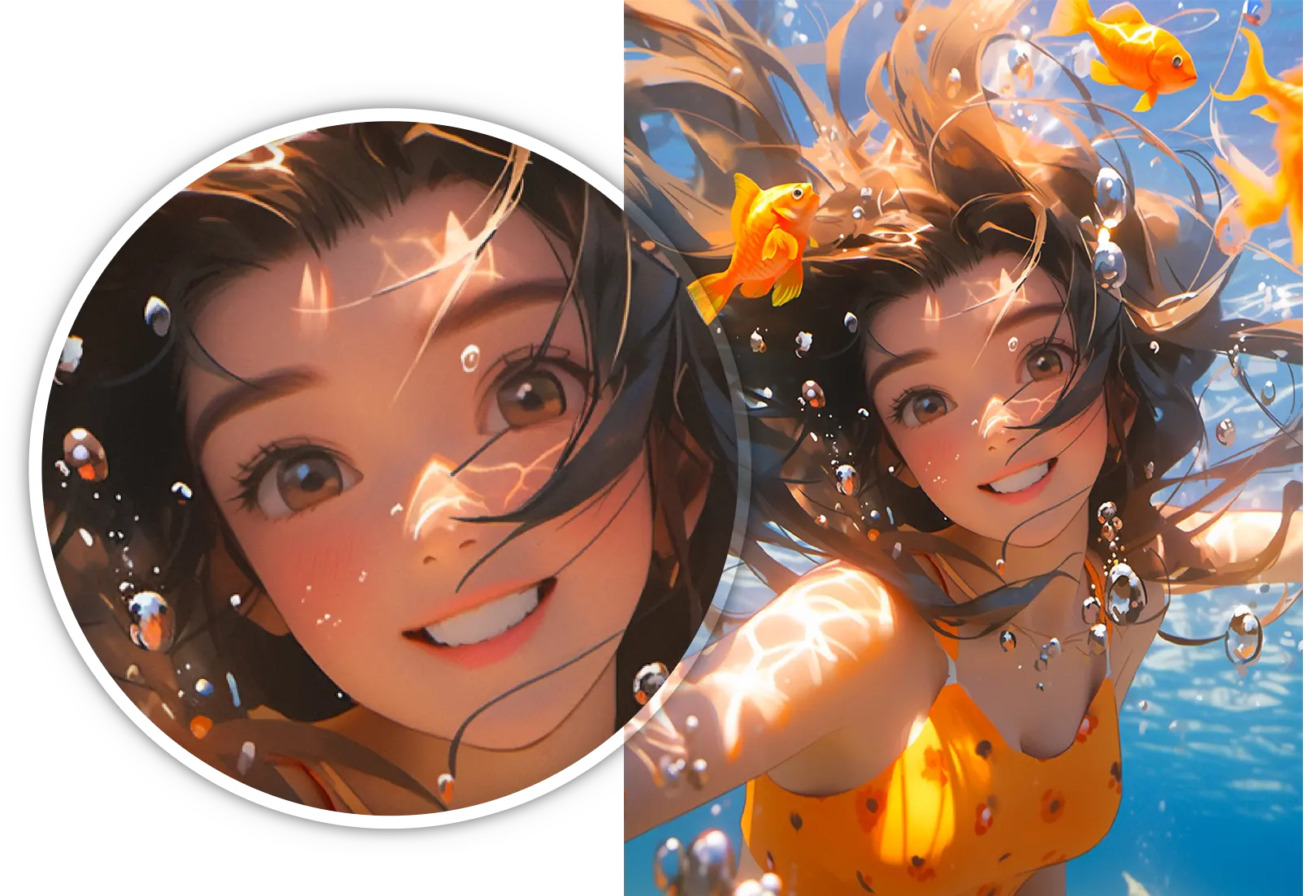 Přidání detailů do ilustrací, uměleckých děl a anime.