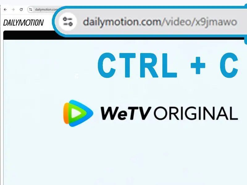 Kopírovat a vložit URL videa z Dailymotion.