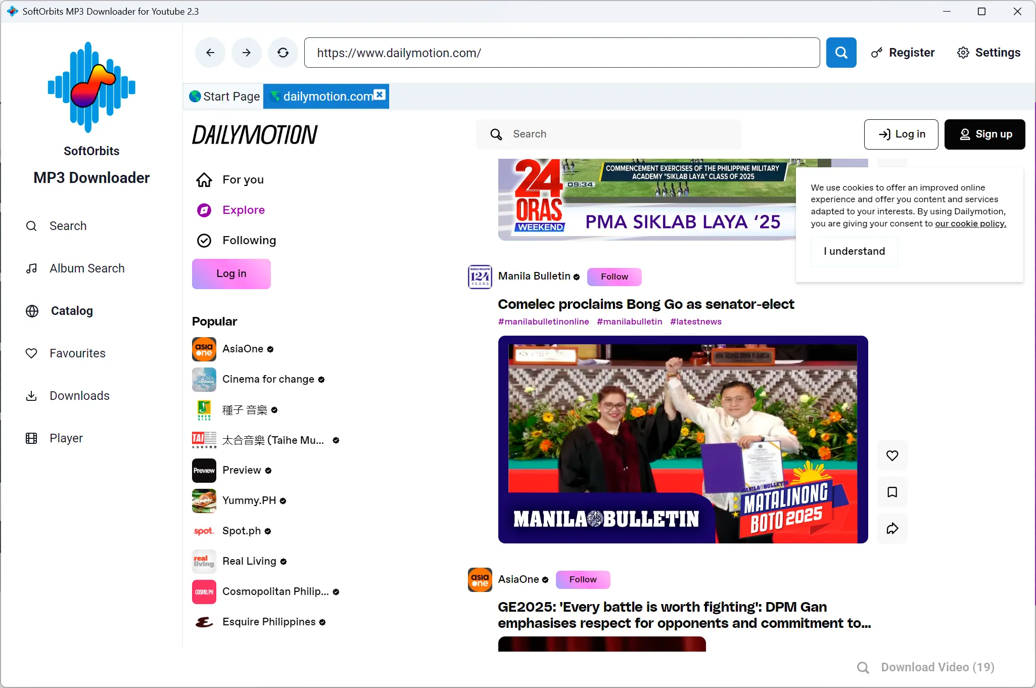 MP3 Downloader for Youtube: Snímek obrazovky.