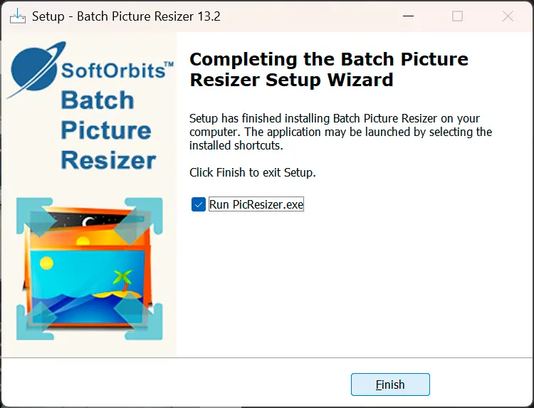 Stáhněte si Batch Picture Resizer.