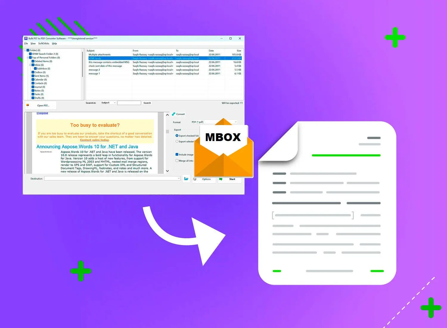 Vytvořeno pro soukromé, offline archivaci e-mailů.