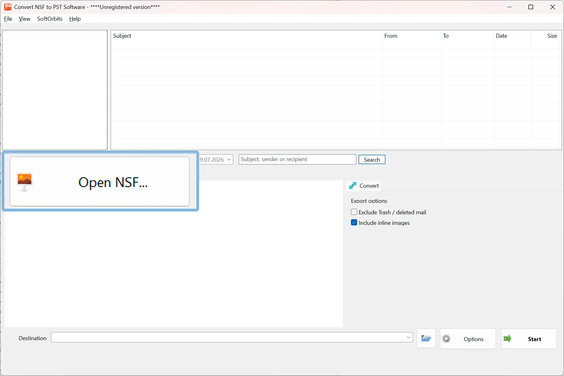 Otevřete databázi Lotus Notes.
