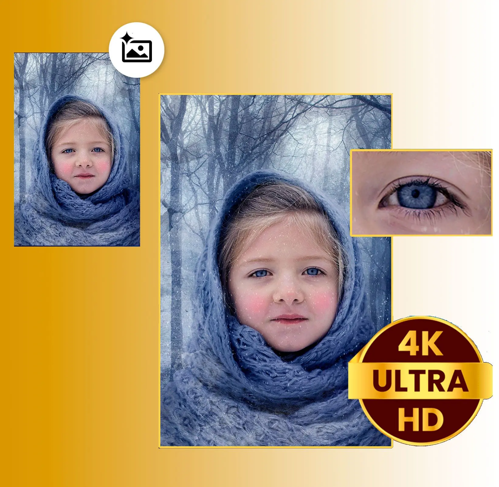 AI zvětšení fotografií.