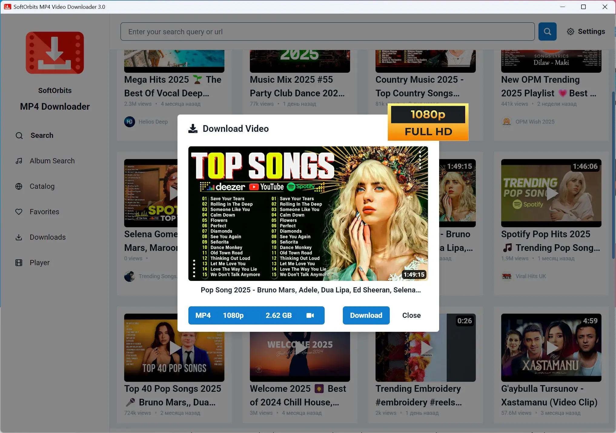 MP4 Downloader for Youtube Snímek obrazovky.