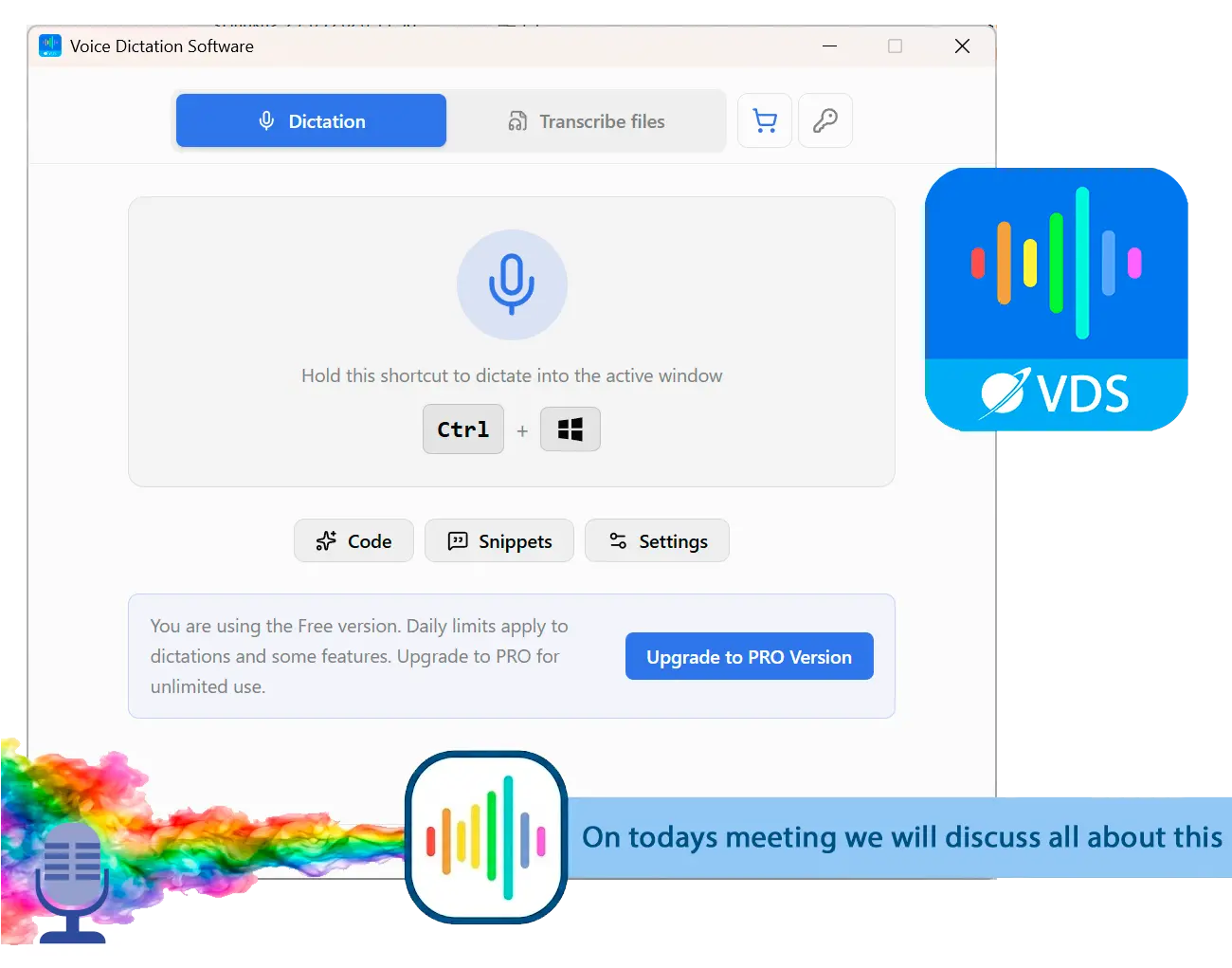 SayOnce - Voice Dictation Software Snímek obrazovky.